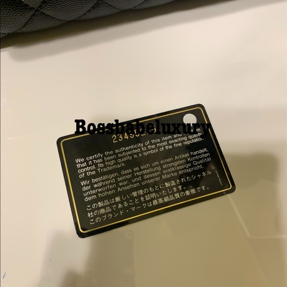 Auth Chanel Paris Coco top handle grained caviar classic black flap shoulder bag - Picture 4 of 8